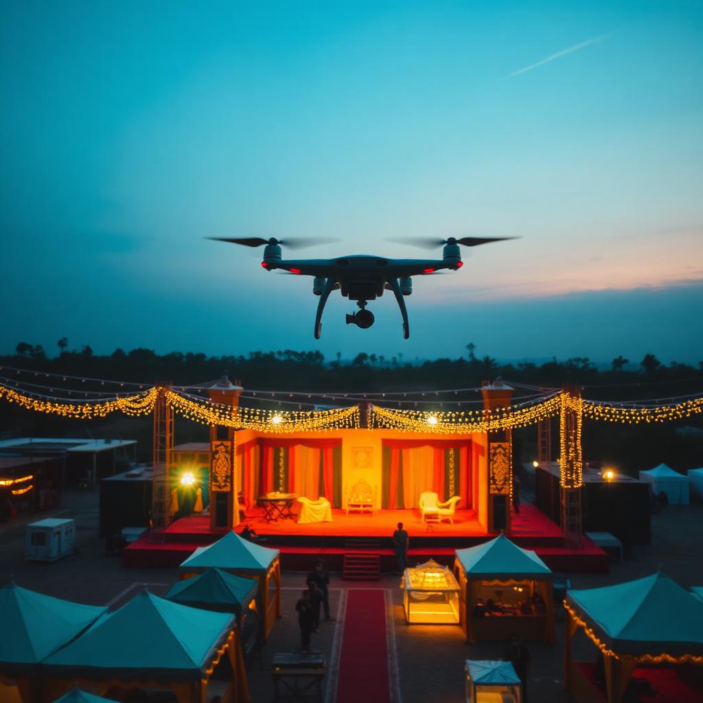 Aerial Festival Setup